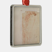 十字に釘付けされるキリストの足の勉強 メタルオーナメント (右)