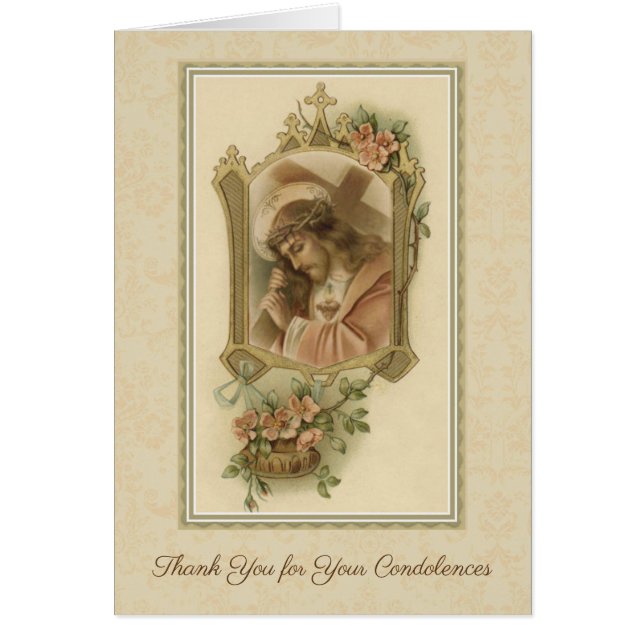 十字のカトリック教の哀悼を運んでいるイエス・キリストは感謝していしています (正面)