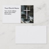 十字のキリスト教の名刺が付いている滝 名刺 (正面/裏面)