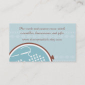 十字のステッチの刺繍たがのハートの針の糸 名刺 (裏面)