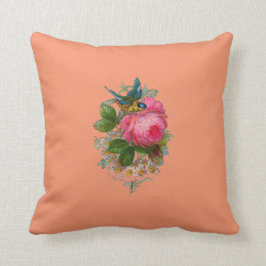 十字のステッチの花柄の眺め クッション