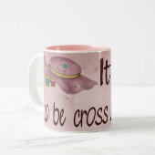 十字のステッチ ツートーンマグカップ (正面左)