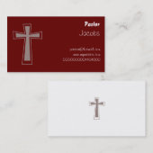 十字のデザイン、牧師、 名刺 (正面/裏面)