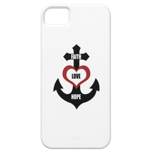 十字のハートのいかりiPhone5 Case-Mate iPhoneケース (裏面)