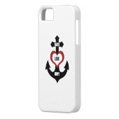 十字のハートのいかりiPhone5 Case-Mate iPhoneケース (裏面左)