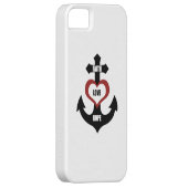 十字のハートのいかりiPhone5 Case-Mate iPhoneケース (裏面/右)