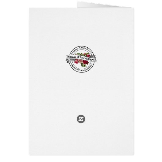 十字のバラの神聖な数珠の哀悼の悔やみや弔慰 (裏面)