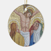 十字のモザイク宗教芸術のオーナメントのイエス・キリスト セラミックオーナメント (左)