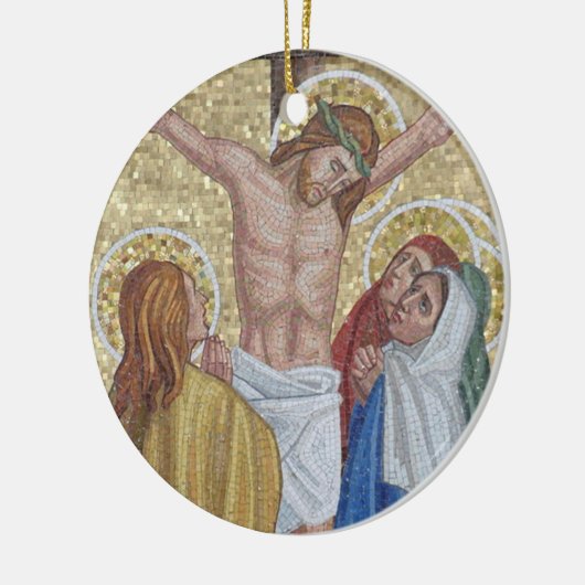 十字のモザイク宗教芸術のオーナメントのイエス・キリスト セラミックオーナメント (左)