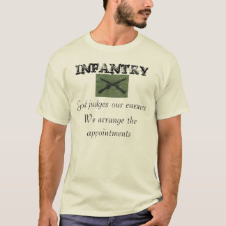 十字のライフルは、歩兵、神の裁判官私達のen…緑化します tシャツ