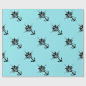 十字の刃を持つコンパス面図 ラッピングペーパー (フラット)