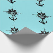 十字の刃を持つコンパス面図 ラッピングペーパー (角)