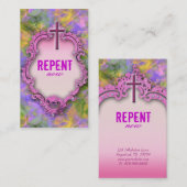 十字の匍匐性の今宗教名刺 名刺 (正面/裏面)