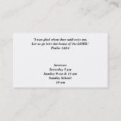 十字の名刺 名刺 (裏面)