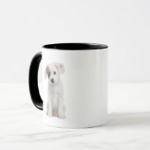 十字の品種子犬(2か月古い) マグカップ (正面左)