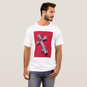 十字の形をしたバイキングのお守り Tシャツ (正面フル)