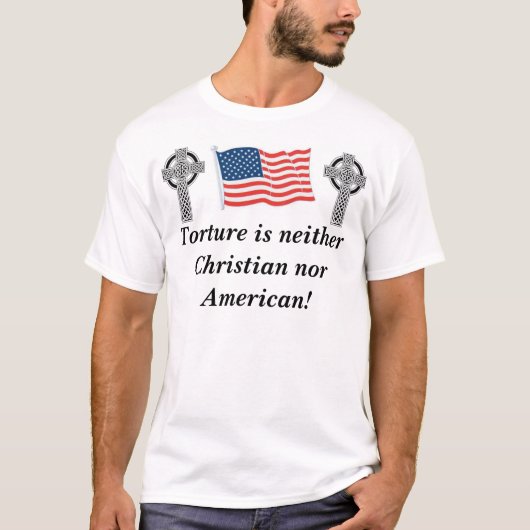 十字の旗の苦悶… Tシャツ (正面)