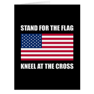 十字の旗のKneelのための立場