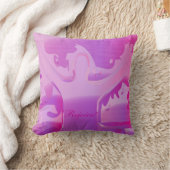 十字の枕のためのピンク及び紫色- Lt Purple クッション (ブランケット)