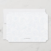 十字の焦点の青い写真の宗教招待状 招待状 (裏面)