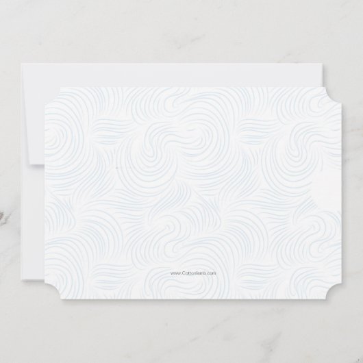 十字の焦点の青い写真の宗教招待状 招待状 (裏面)