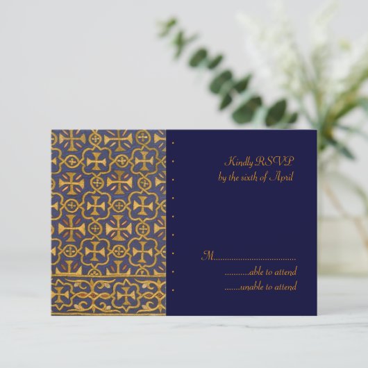 十字の衣服RSVP 出欠カード (スタンド正面)