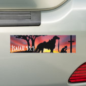 十字の西部のキリスト教の豊富な棒のカウボーイ バンパーステッカー (車上)