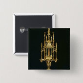 十字の部分が付いているReliquaryのMonstrance 缶バッジ (正面&裏面)