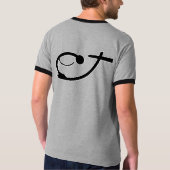 十字の骨があるTシャツの足 Tシャツ (裏面)