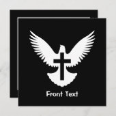 十字を持つ鳩 招待状 (正面/裏面)