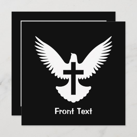 十字を持つ鳩 招待状 (正面/裏面)