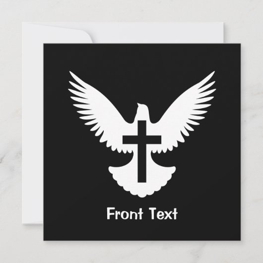 十字を持つ鳩 招待状 (正面)