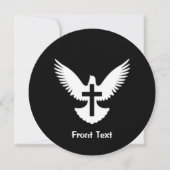 十字を持つ鳩 招待状 (正面)