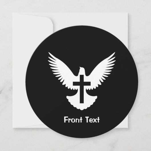 十字を持つ鳩 招待状 (正面)