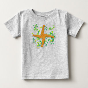 十字を明るくし、葉 ベビーTシャツ