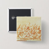 十字を運ぶキリストの勉強(チョークおよび洗浄 缶バッジ (正面&裏面)