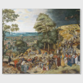 十字を運んでいるPieter Brueghelキリスト ラッピングペーパー (フラット)
