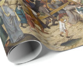 十字を運んでいるPieter Brueghelキリスト ラッピングペーパー (ロールコーナー)
