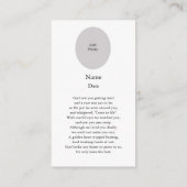 十字イラストレーション祈りの言葉カード エンクロージャーカード (裏面)