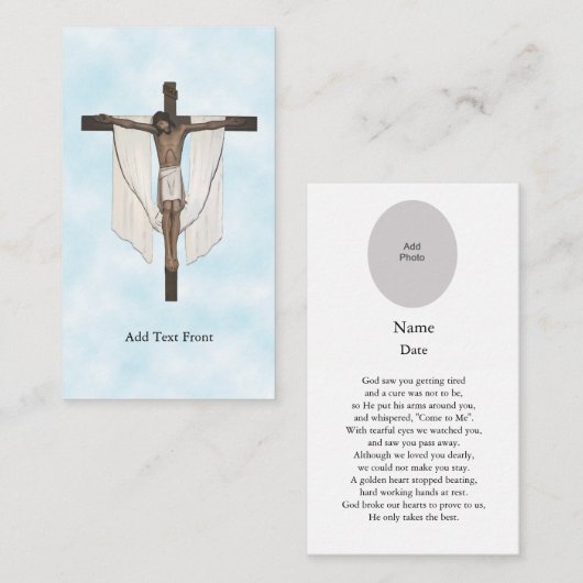 十字イラストレーション祈りの言葉カード エンクロージャーカード (正面/裏面)