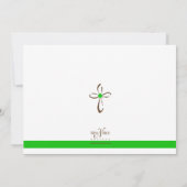 十字シンプル線（緑） 招待状 (裏面)