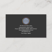 十字スタイリッシュ線茶色のフレームロジスティック 名刺 (裏面)