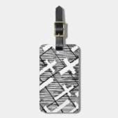 十字パターン元の芸術のゴシックの荷物のラベル ラゲッジタグ (正面縦)