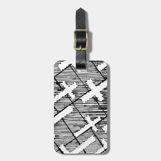 十字パターン元の芸術のゴシックの荷物のラベル ラゲッジタグ (正面縦)