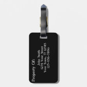 十字パターン元の芸術のゴシックの荷物のラベル ラゲッジタグ (裏面縦)