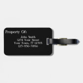 十字パターン元の芸術のゴシックの荷物のラベル ラゲッジタグ (裏面横)