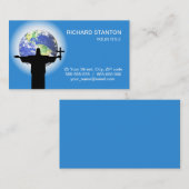 十字付きのシルエット 名刺 (正面/裏面)