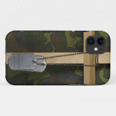 十字付き犬のタグ Case-Mate iPhoneケース (裏面(横))