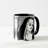 十字伝統的架に習い慣れたカトリック尼僧 マグカップ (正面右)