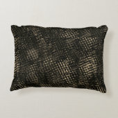 十字型のスクラッチまたはダークブラウンの立方体を含む正方形 アクセントクッション (裏面)